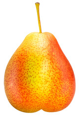 Red Pear on white background , Pear fruit on white with PNG File.