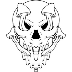 skull skull mascot character