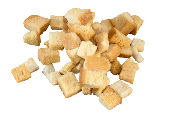 A pile of croutons
