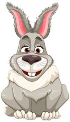 Obraz na płótnie Canvas Cute rabbit cartoon character
