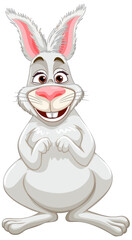 Cute rabbit cartoon character