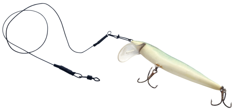 Pike fishing fishing lure with metal wire