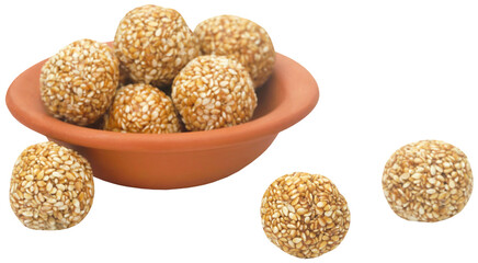 Sesame caramel laddu