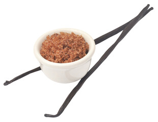 Vanilla pods with brown sugar