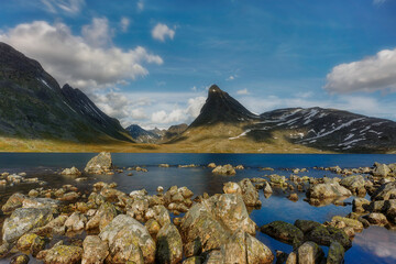 Jotunheimen, fragment (freely translated House of Giants) - a mountain range in the Scandinavian...