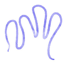 Blue Watercolor Doodle Squiggle