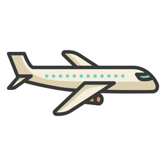 Fototapeta na wymiar Fly airplane or aircraft icon for aviation transportation