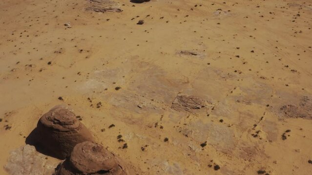 Aerial, Al Naslaa Split Rock, Saudi Arabia