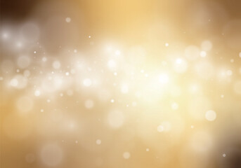 キラキラ輝くゴールドの玉ボケ背景イラスト
