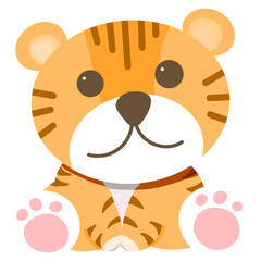 Tiger cute animal cartoon