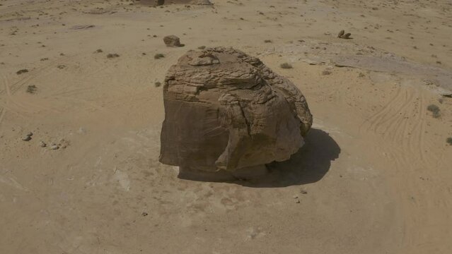 Aerial, Al Naslaa Split Rock, Saudi Arabia