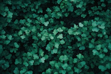 green leaves scattered on a lush grassy background Generative AI