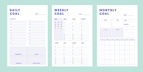 Daily weekly Monthly planner.