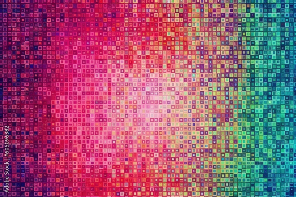 Poster vibrant and dynamic square pattern background generative ai