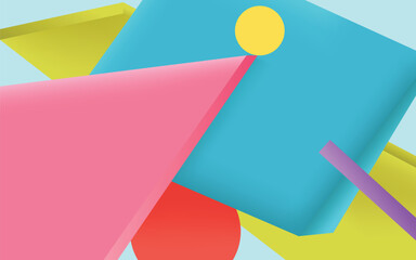 Abstract 3D gradient objects background