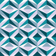 Editable Seamless Geometric Pattern Tile with blue diamond Shape flat vector design