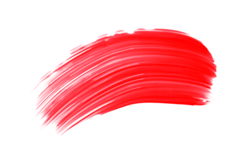 Shiny red brush watercolor painting isolated on transparent background. watercolor png