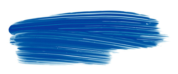 Shiny blue brush watercolor painting isolated on transparent background. watercolor png
