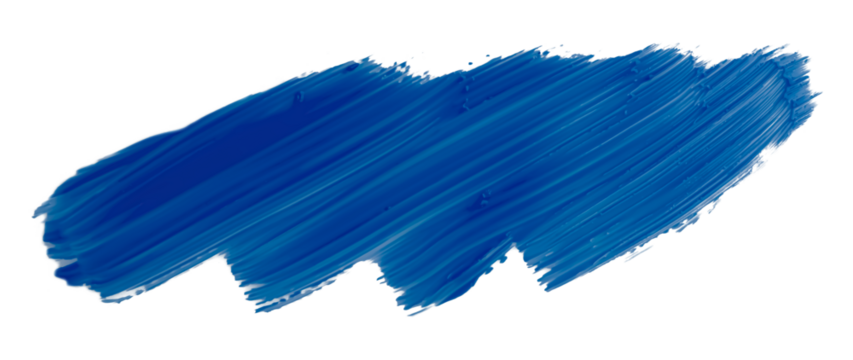 Shiny blue brush watercolor painting isolated on transparent background. watercolor png - Powered by Adobe