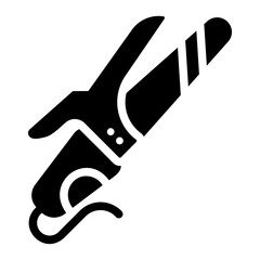 hair iron Solid icon