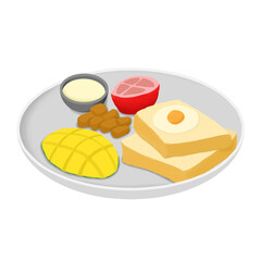 Healthy breakfast illustration