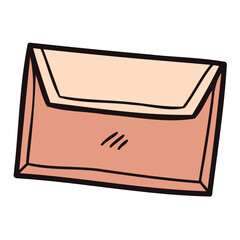 Hand Drawn cute envelope in doodle style