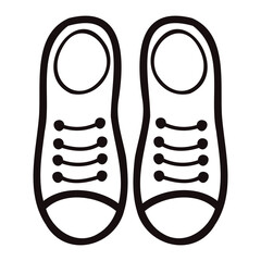 Hand Drawn cute sneakers in doodle style