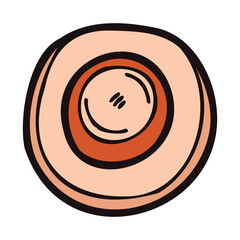 Hand Drawn sun hat in doodle style