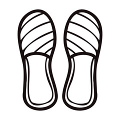 Hand Drawn women sandals in doodle style