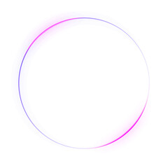 Abstract neon glow ring element