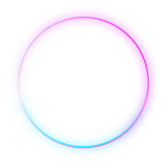 Abstract neon glow ring element