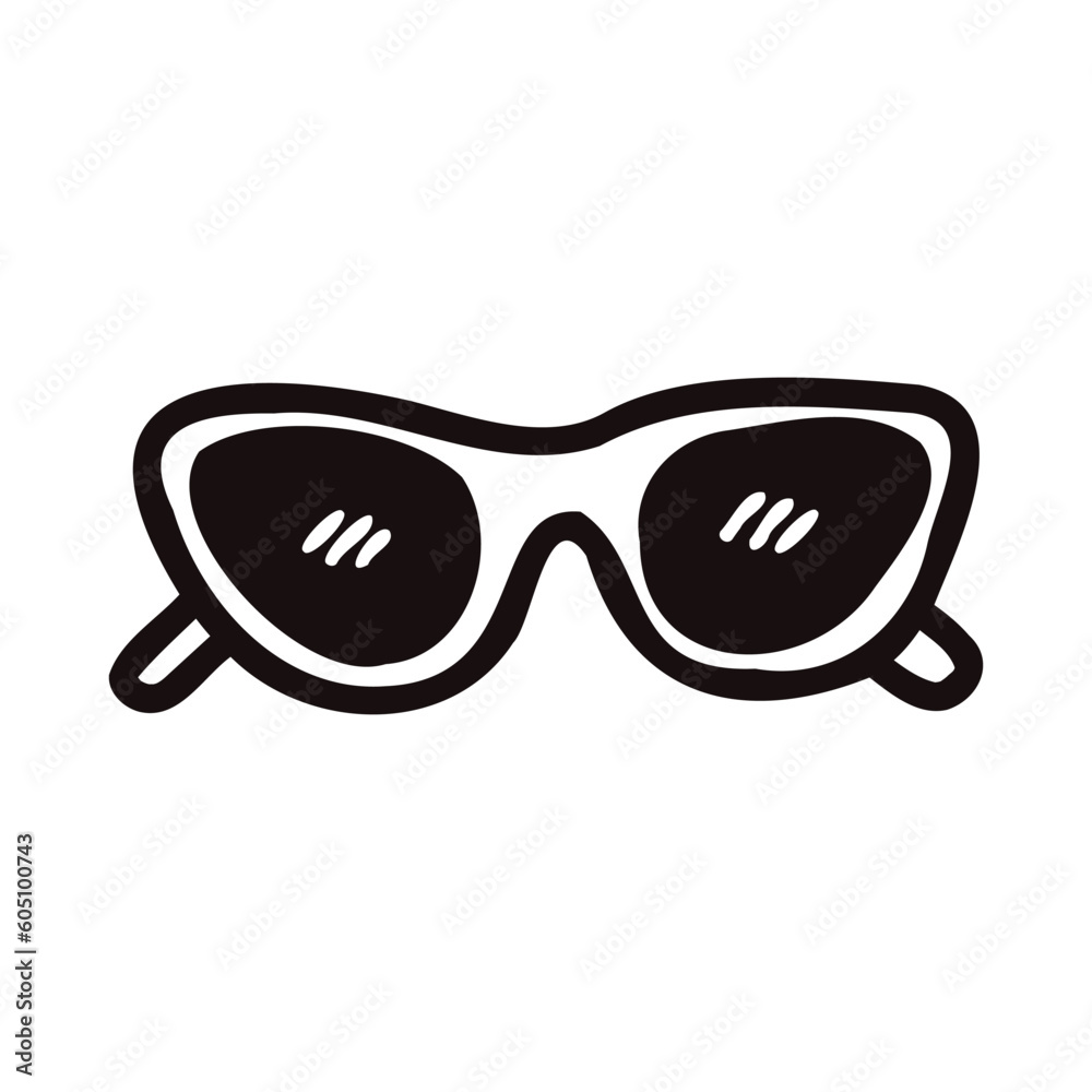 Canvas Prints Hand Drawn sunglasses in doodle style