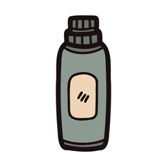Hand Drawn bottle in doodle style