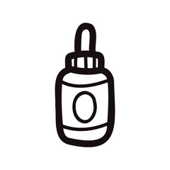 Hand Drawn bottle in doodle style