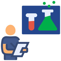 chemical flat style icon