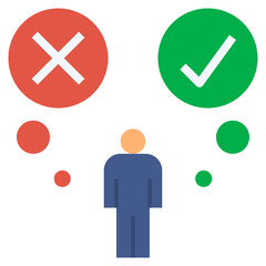 choose flat style icon