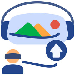 digital land flat style icon