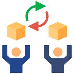 exchange flat style icon