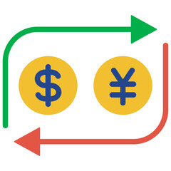 exchange flat style icon