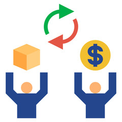 exchange flat style icon