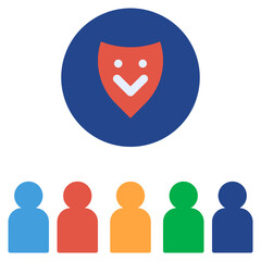 fake flat style icon