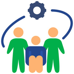 family flat style icon