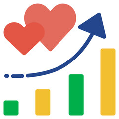 graph flat style icon