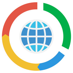 network flat style icon