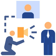 photographer flat style icon