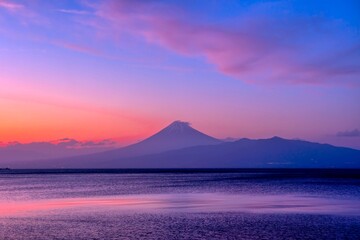 西伊豆から望む富士山マジックアワー