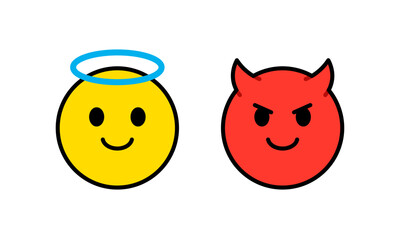 Angel and Devil Emotion Stickers
