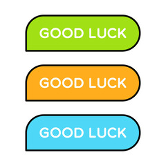 Set of Good Luck Speech Bubbles