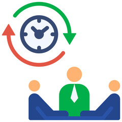 teamwork flat style icon