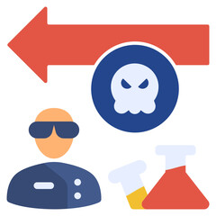 terrorism flat style icon